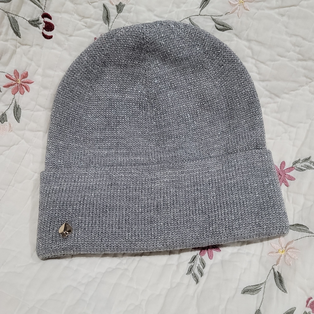 kate spade silver beanie nwt